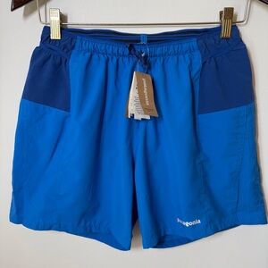 Patagonia Strider Pro shorts 5” inseam. Blue. Lightweight with liner NWT